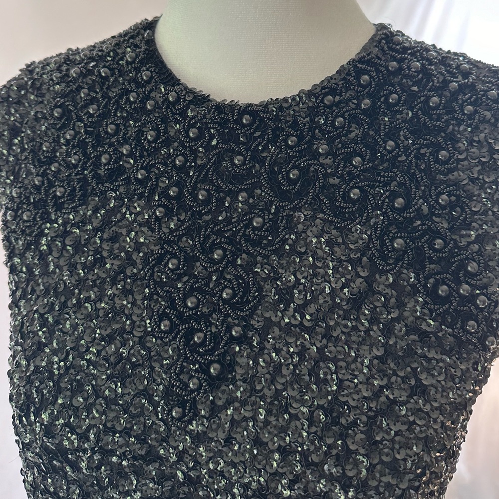 Vintage 1980s Yves Saint Laurent Beaded and Sequin Embellished Top 44 FR 12 US M - Picture 15 of 15